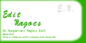 edit magocs business card